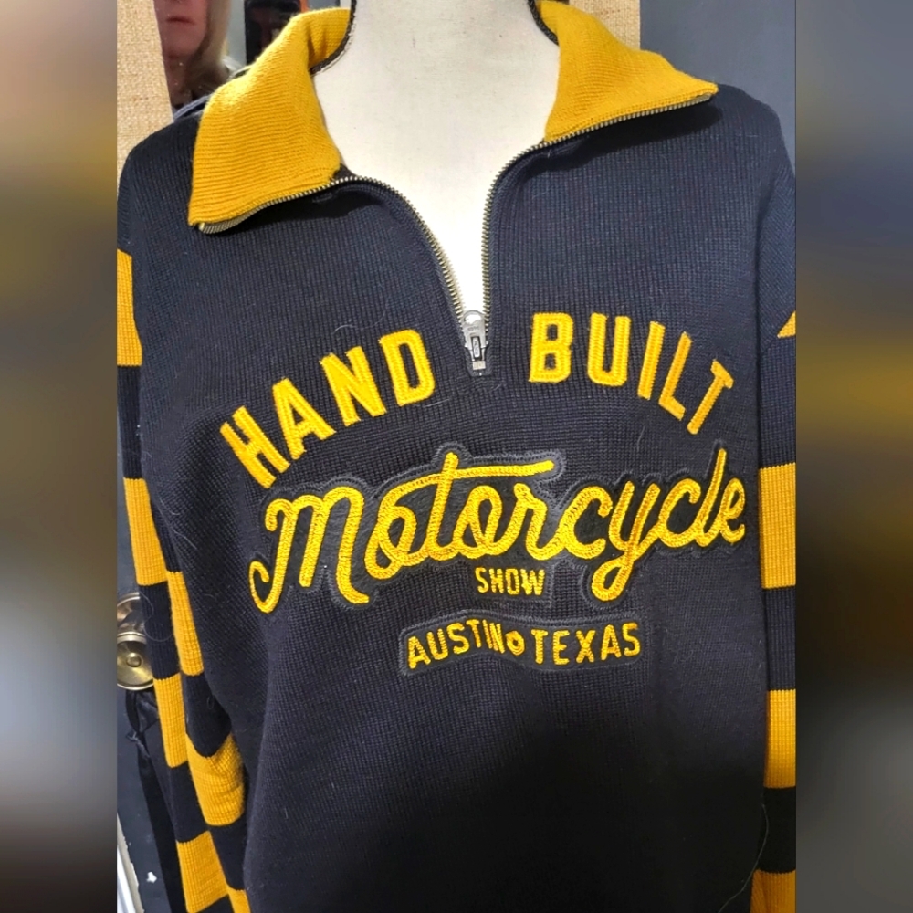 Dehen 1920 Handbuilt Motorcycle Show Austin Texas Sweater